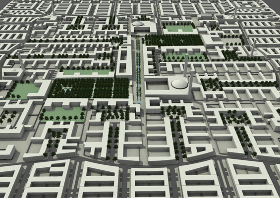 New housing district, Quartier nouveau, Riyadh, 2006,Dragan Architecture, Paris